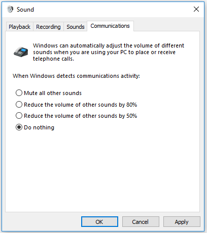 Kommunikationseinstellungen ändern Windows 10