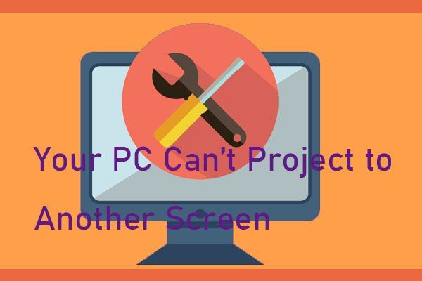seu PC não pode projetar para outra tela