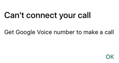 Não é possível conectar sua chamada