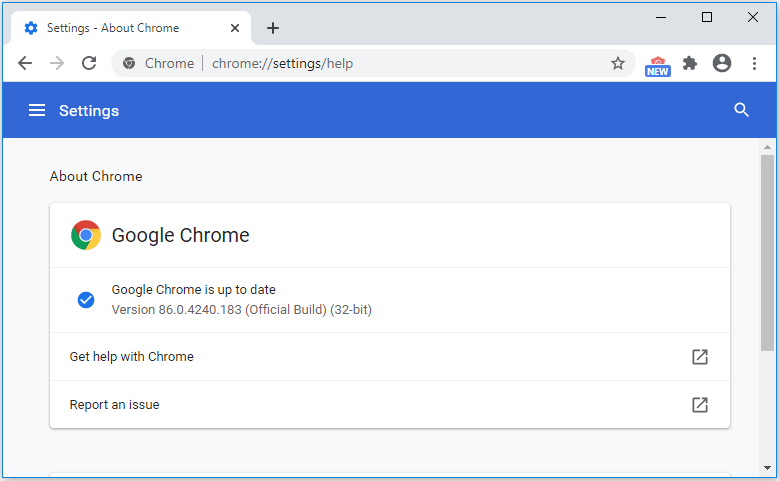 как отменить обновление Google Chrome