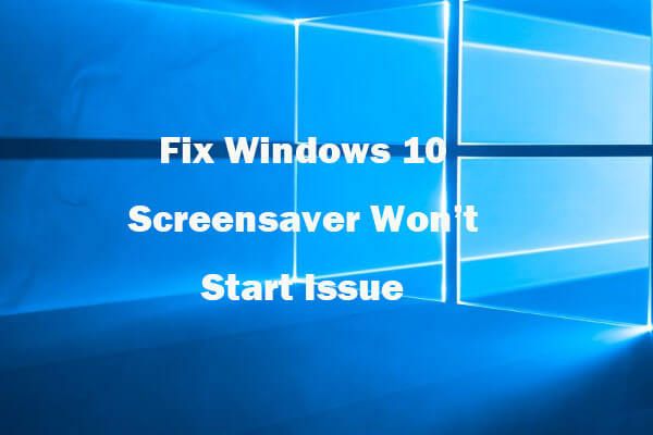 O protetor de tela do Windows 10 não inicia