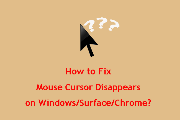 cursor do mouse desaparece