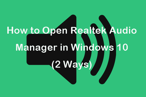 como abrir o Realtek Audio Manager