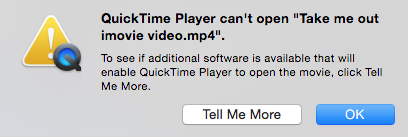 QuickTime не может воспроизводить видео MP4