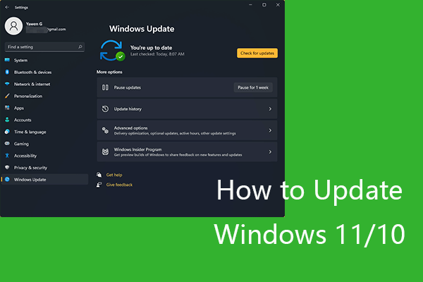 Atualize o Windows 11/10 para baixar e instalar as atualizações mais recentes