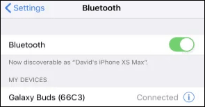 подключить Galaxy Buds к iPhone