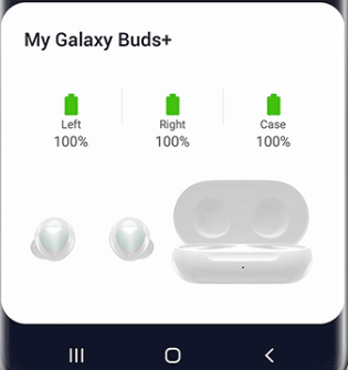 Galaxy Buds estão conectados com dispositivo Samsung
