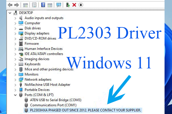 Загрузите драйвер PL2303 Win11, чтобы исправить неработающий USB-последовательный порт
