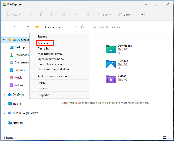Obtenha o gerenciamento do computador Windows 11 usando o File Explorer