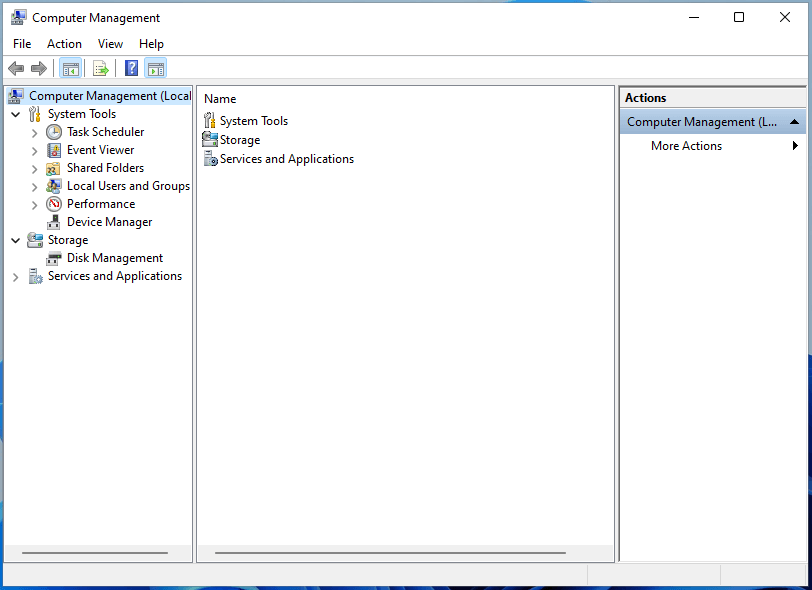 Gerenciamento de computador Windows 11