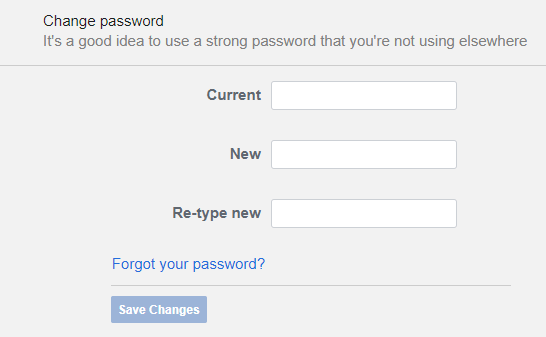 введите старый и новый пароль