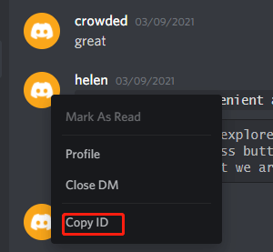 Discord obtém ID de usuário do nome de usuário