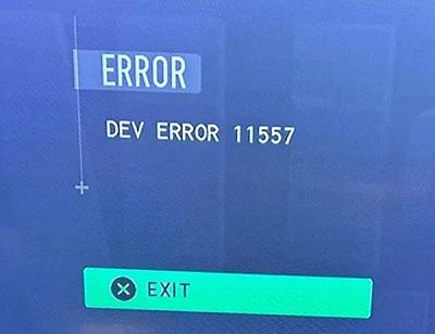 Erro de desenvolvedor 11557