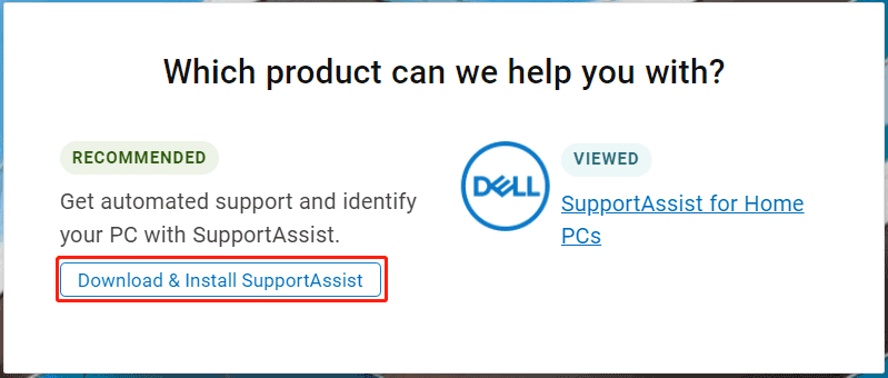 baixar o SupportAssist