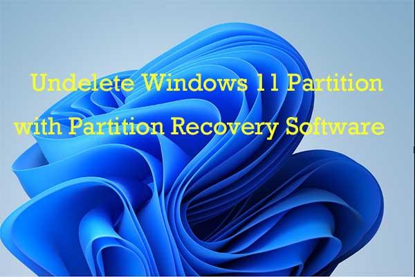 Восстановить раздел Windows 11 с помощью программного обеспечения для восстановления раздела