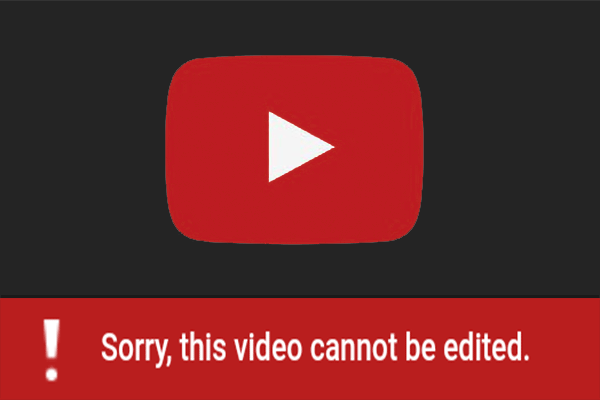 o vídeo não pode ser editado