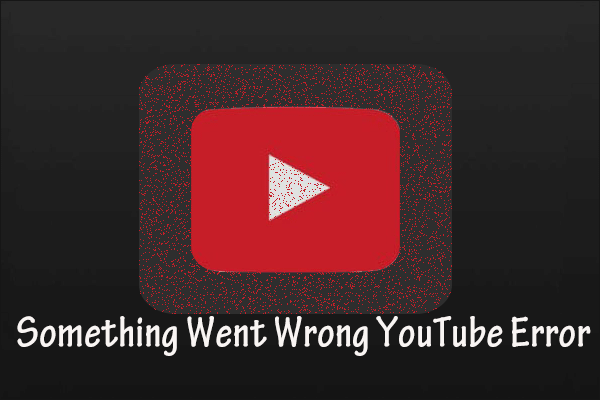 algo deu errado, erro do YouTube
