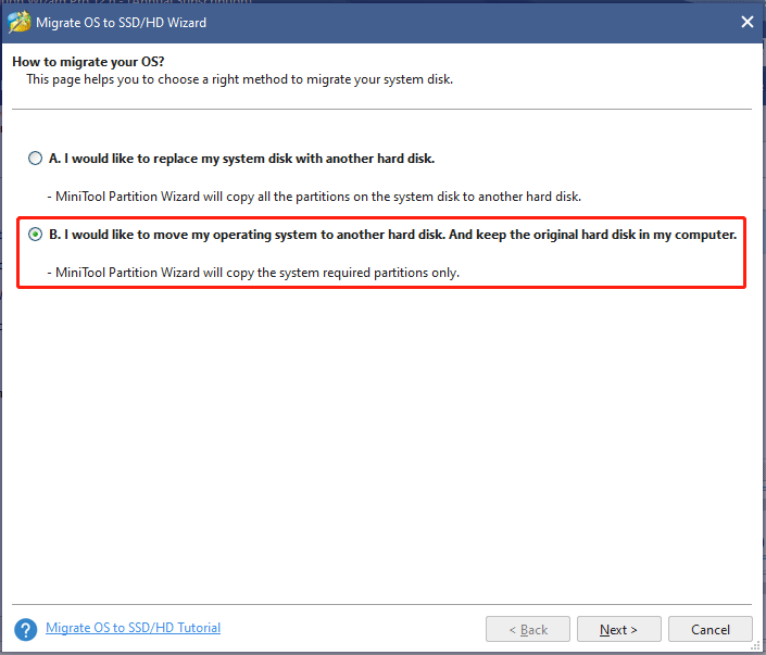 migrujte OS na SSD Windows 11
