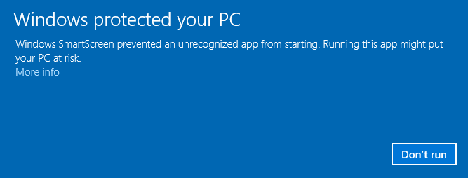 Windows beskyttede din pc-besked