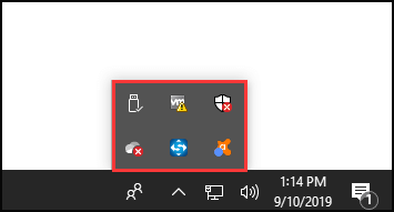skjul det skjulte ikon for OneDrive