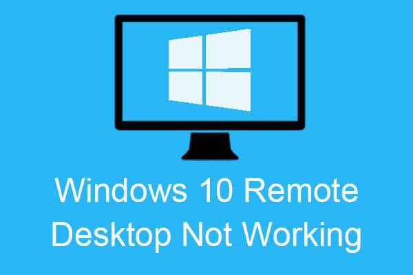 El escritorio remoto de Windows 10 no funciona en miniatura