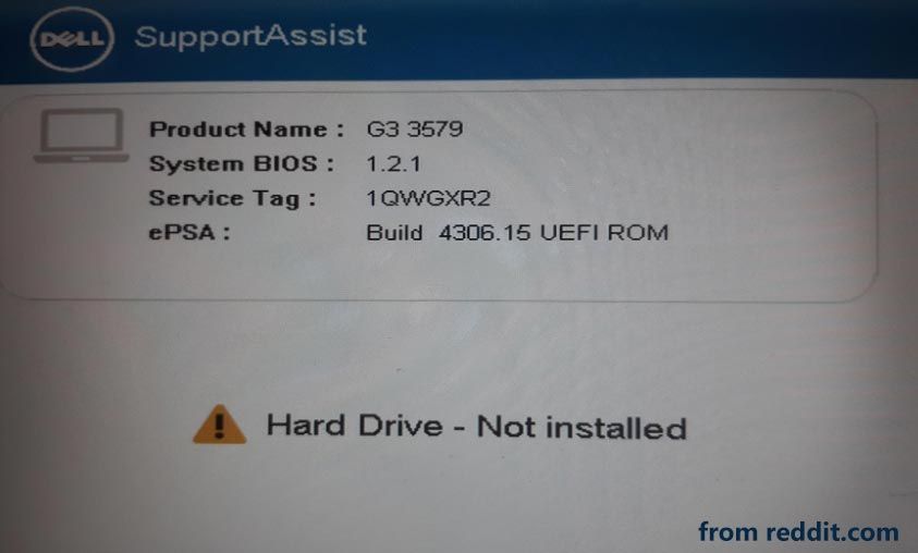 dell ahci bios not installed message