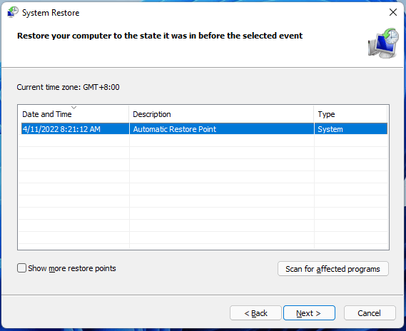 Windows 11-Systemwiederherstellung