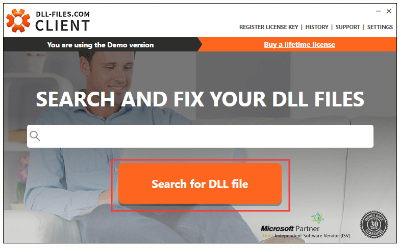 Suchen Sie nach einer DLL-Datei