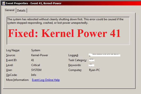 potenza del kernel 41