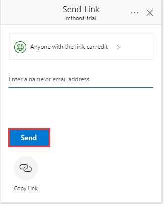 добавьте адрес электронной почты и нажмите Отправить, чтобы продолжить