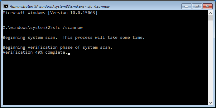 Windows 10 de comando sfc / scannow