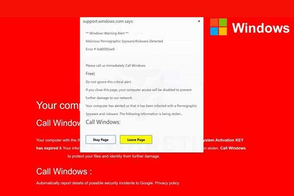 Windows-sikkerhedsadvarsel