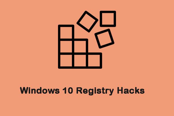 Piratage du registre Windows 10