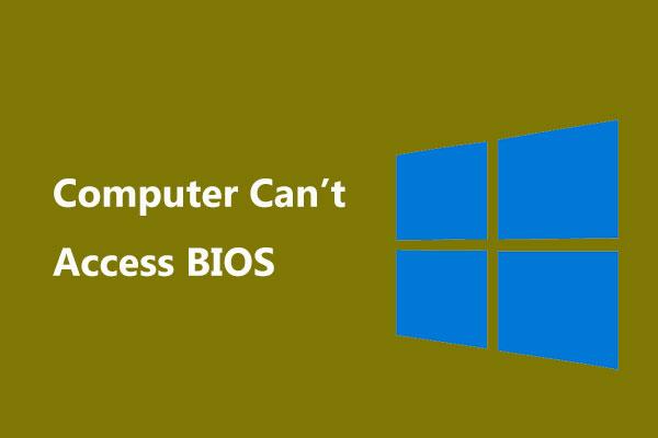 Què passa si el vostre ordinador no pot accedir a la BIOS? Una guia per a tu!