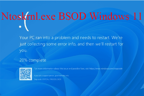 [9+ Möglichkeiten] Wie behebt man den BSOD-Fehler Ntoskrnl.exe unter Windows 11?