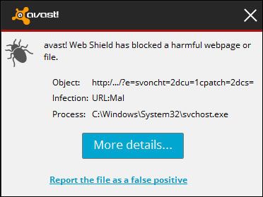 Avast блокирует веб-сайты