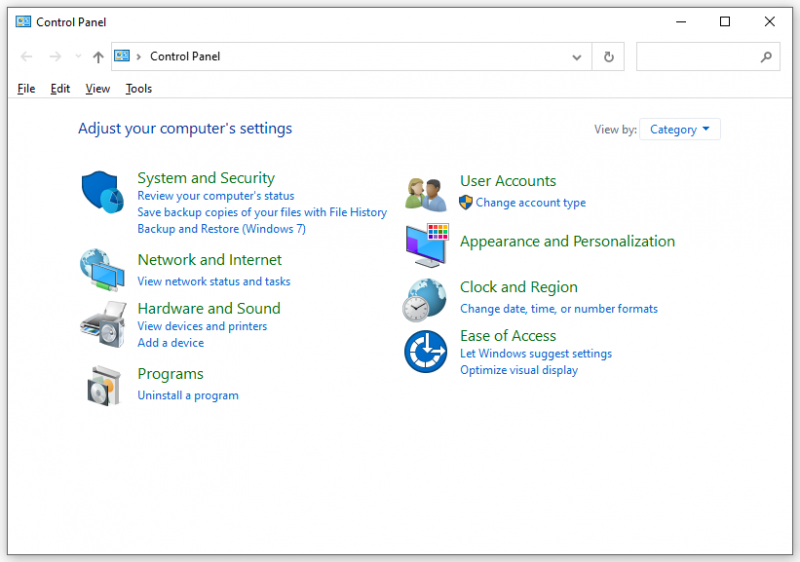   premeu Còpia de seguretat i restauració (Windows 7)