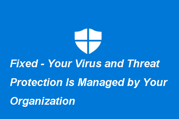 ochrana proti virům a hrozbám je spravována miniaturou vaší organizace