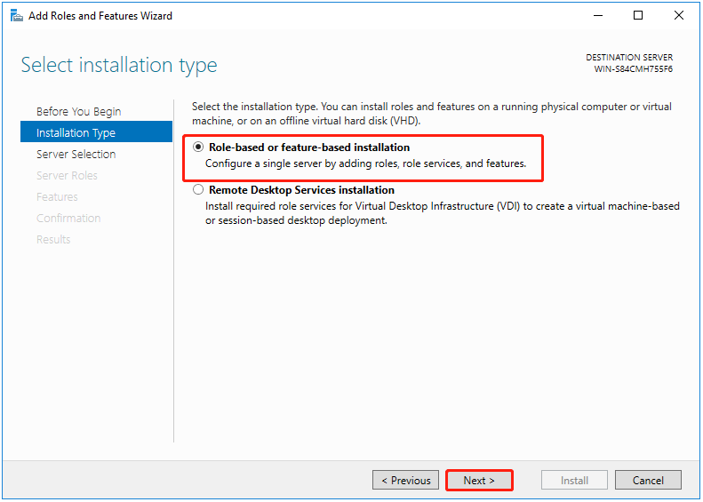   semak Windows Server Backup