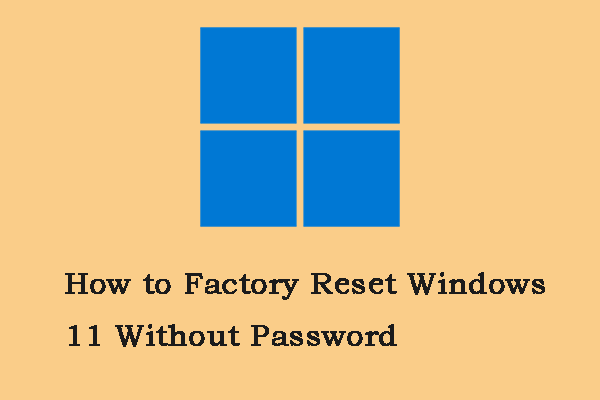 비밀번호 없이 Windows 11을 공장 초기화하는 방법은 무엇입니까? [4가지 방법]