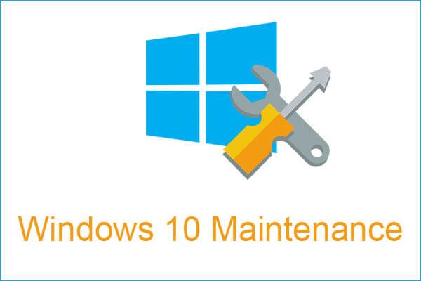miniatura de manutenção do windows 10