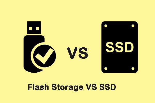 flash-tallennustila vs SSD