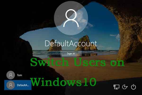 vaihda käyttäjiä Windows 10: n pikkukuvaksi