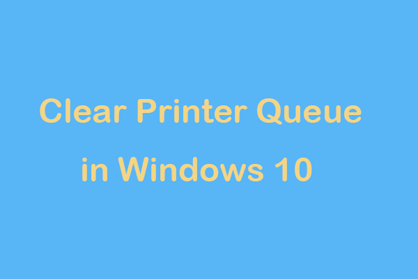 Borrar la cola de impresión en miniatura de Windows 10