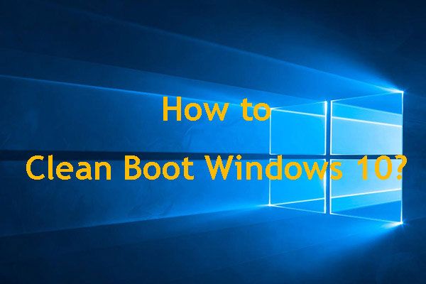 kuidas puhas boot windows 10 pisipilt