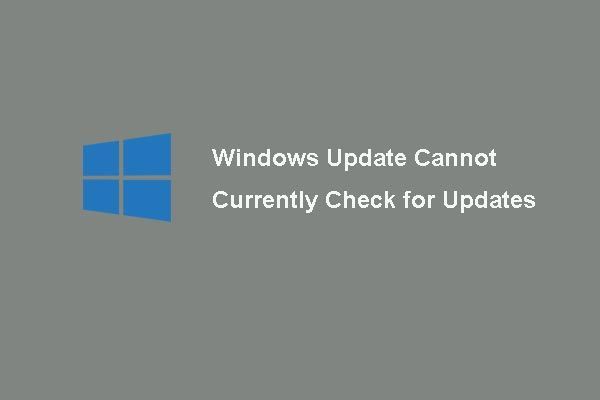 Центр обновления Windows в настоящее время не может проверять наличие обновлений