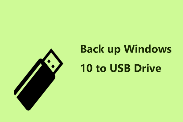 copia de seguridad de Windows 10 en miniatura USB