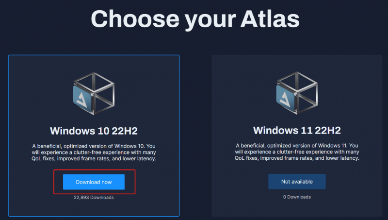  laadige alla Atlas OS Windows 10 22H2