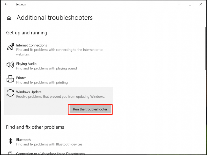   spustite nástroj na riešenie problémov so službou Windows Update