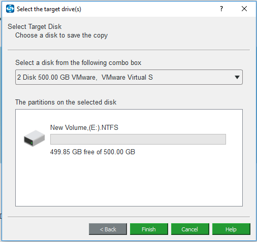 selecione o SSD Crucial como disco alvo